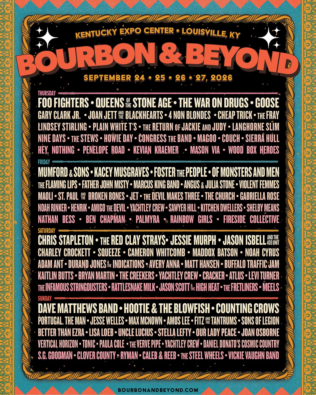 Bourbon & Beyond 2026: dates, lineup, tickets